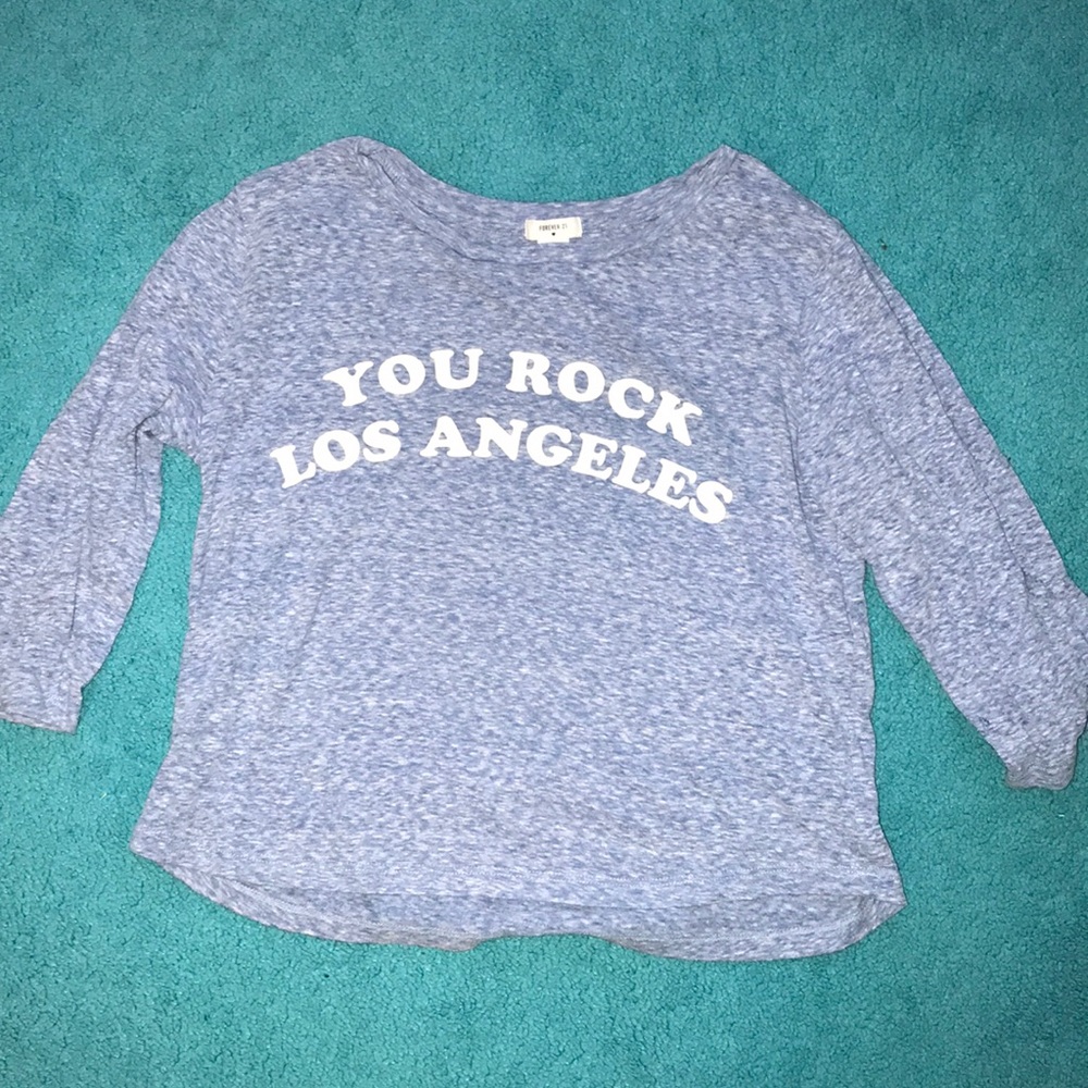 3/4 Sleeve Crop Top